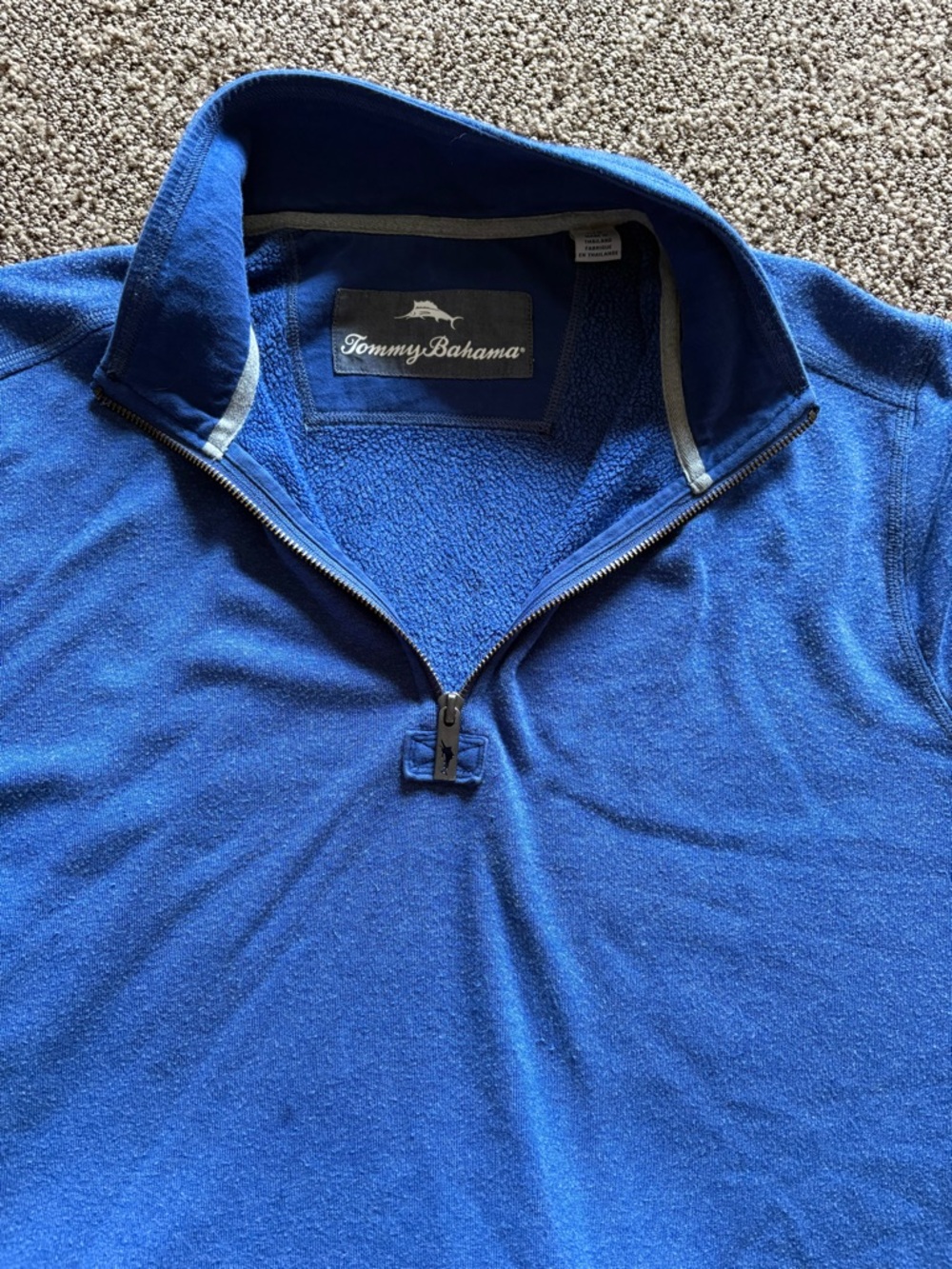 Tommy Bahama Royal Blue Half-Zip Fleece Pullover